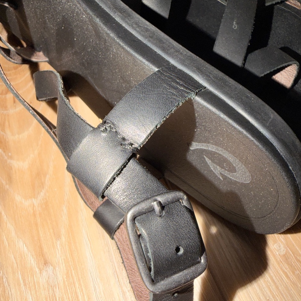 OluKai Black Strappy Sandals - Picture 4 of 5